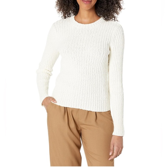 Vince Textured Rib Crew Off White - Picture 14 of 17